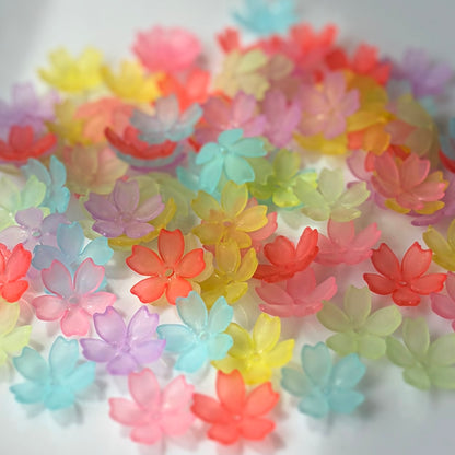 Frosted Acrylic Flowers (10 Grams)