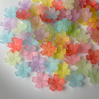 Frosted Acrylic Flowers (10 Grams)
