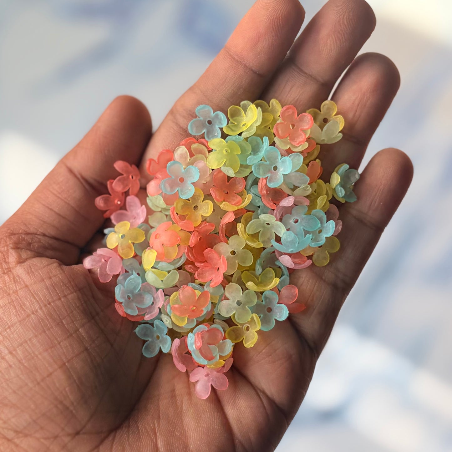 Frosted Matte 4 Petal Flowers (10 Grams)