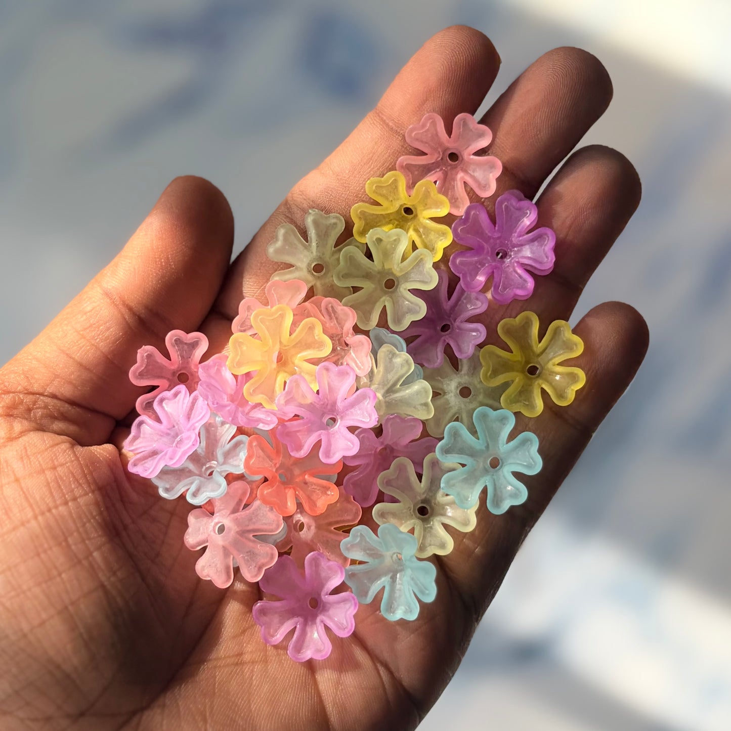 Frosted Matte 5 Petal Flowers (10 Grams)