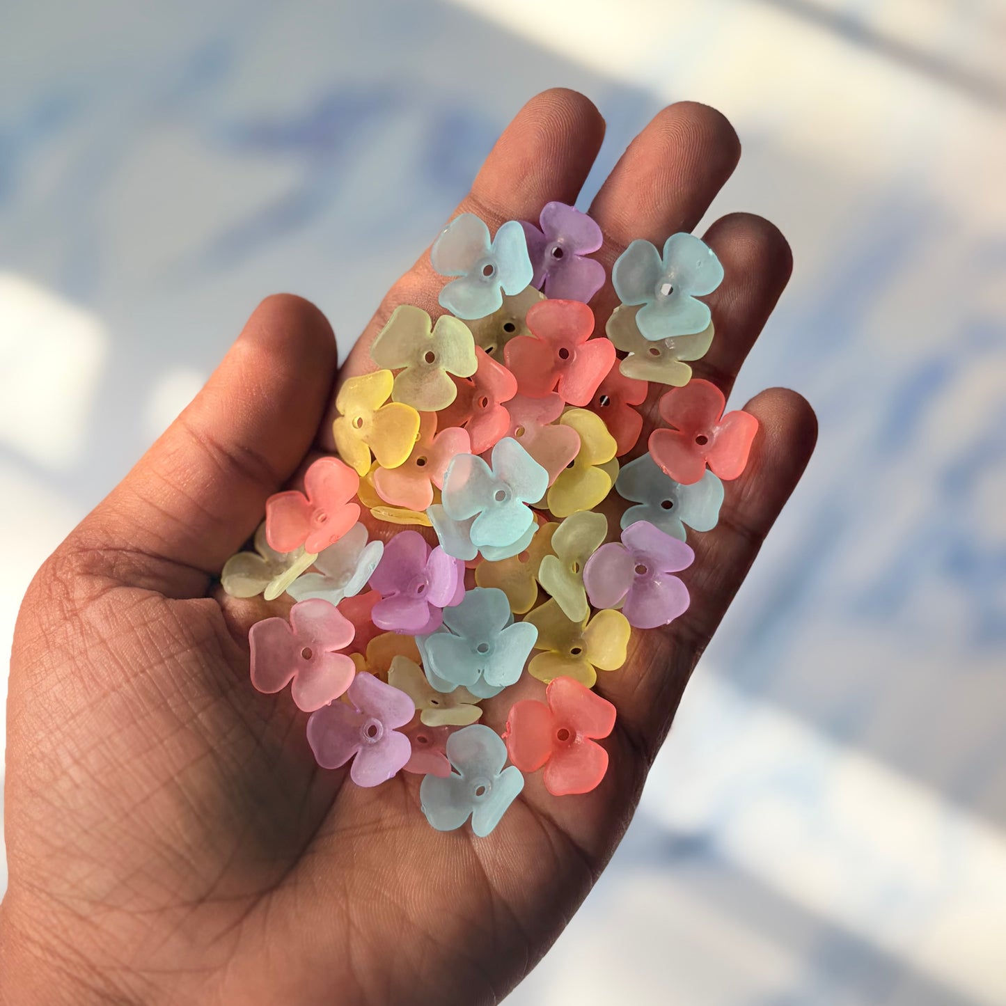 Frosted Matte 3 Petal Flowers (10 Grams)