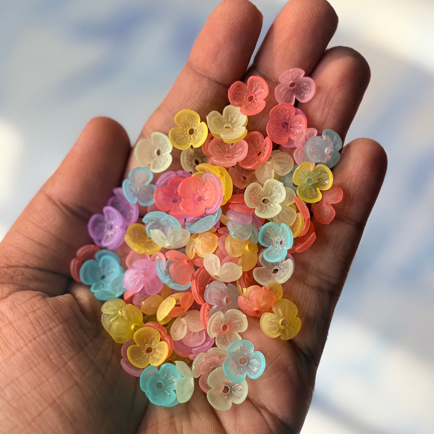 Frosted Matte 3 Petal Flowers (10 Grams)