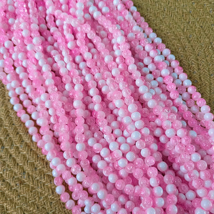 Milky Crackle Beads 8mm ( 95 - 100 beads )
