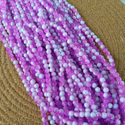 Milky Crackle Beads 8mm (95- 100 beads)