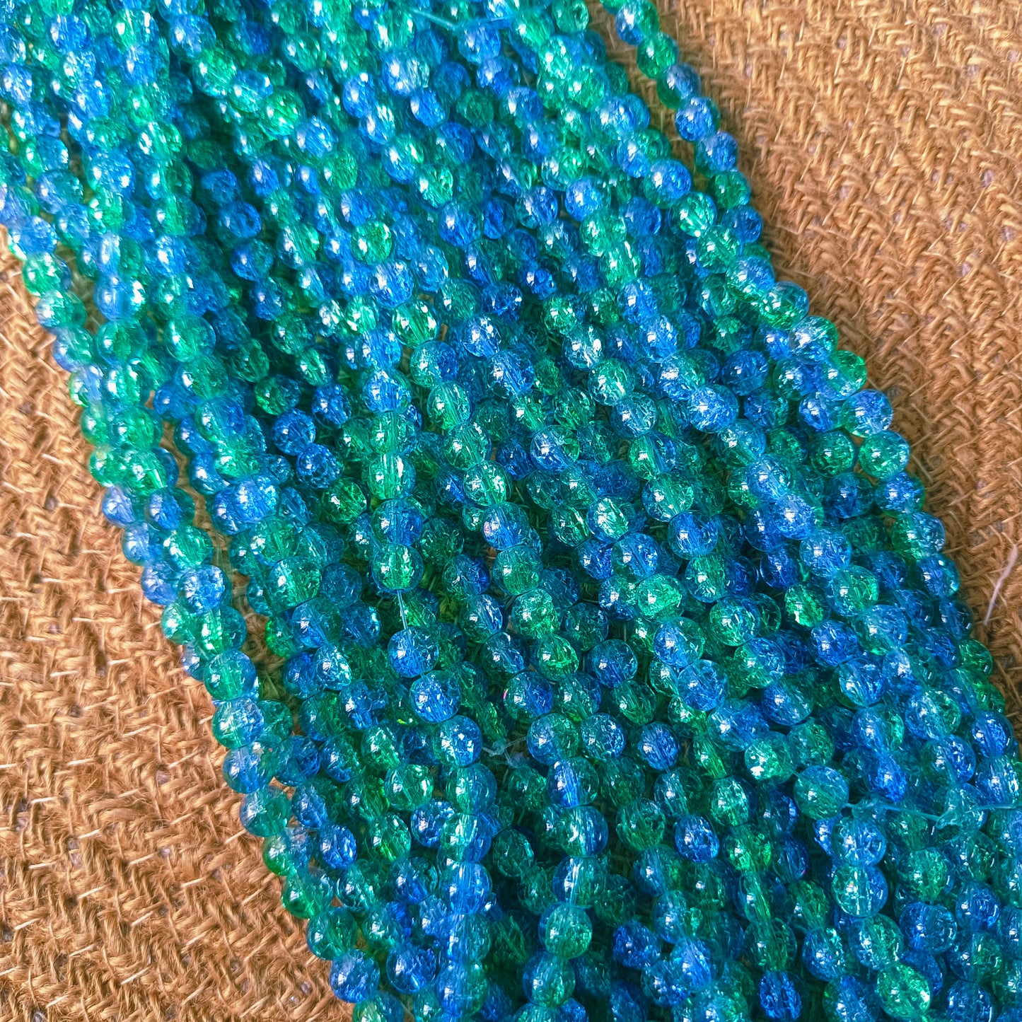 Crackle Beads 8mm (95- 100 beads)