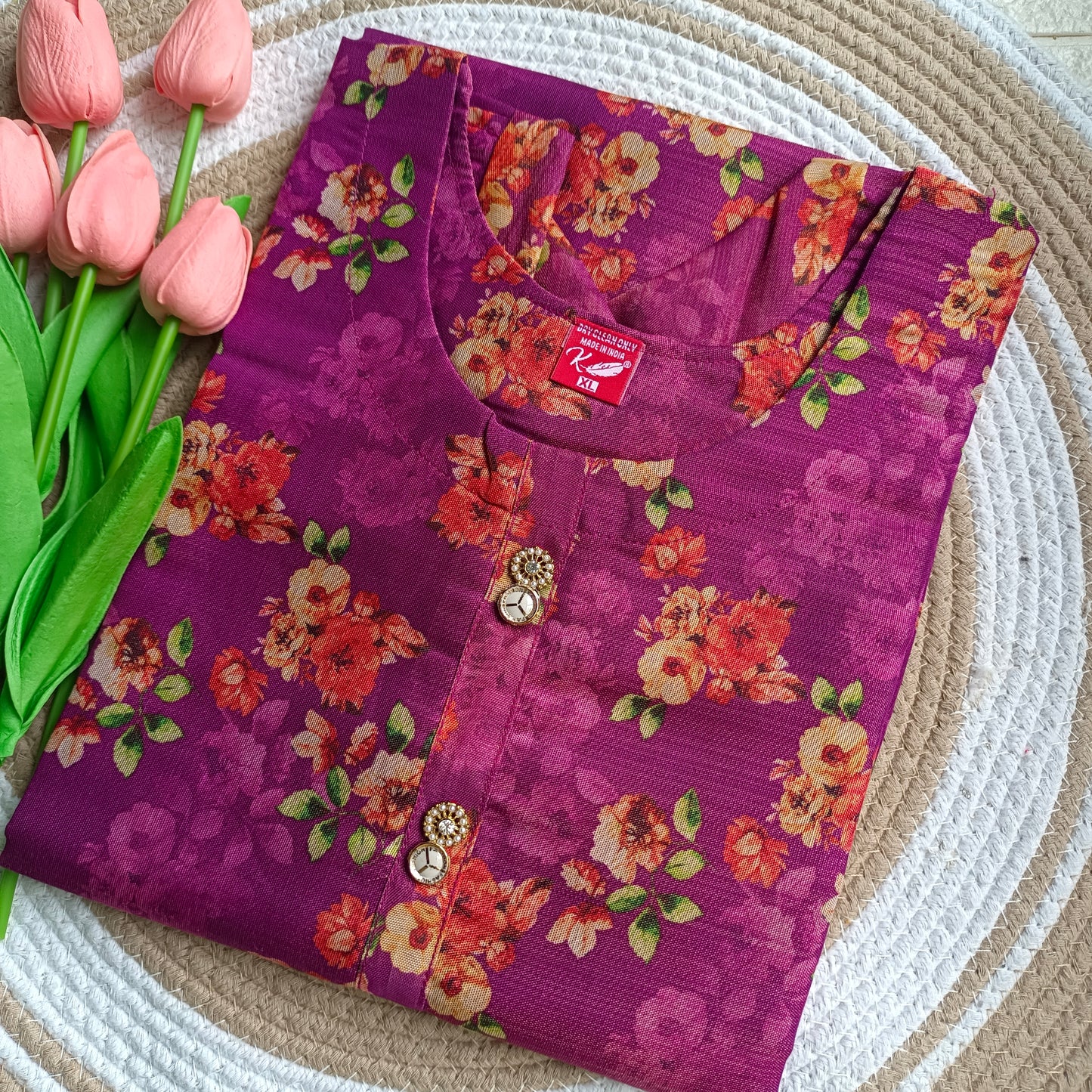 Tissue Side Open Kurti