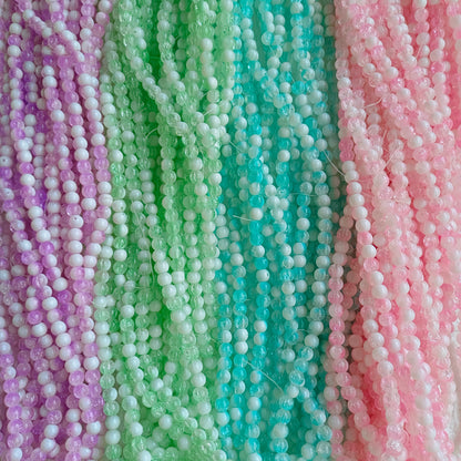 Milky Crackle Beads