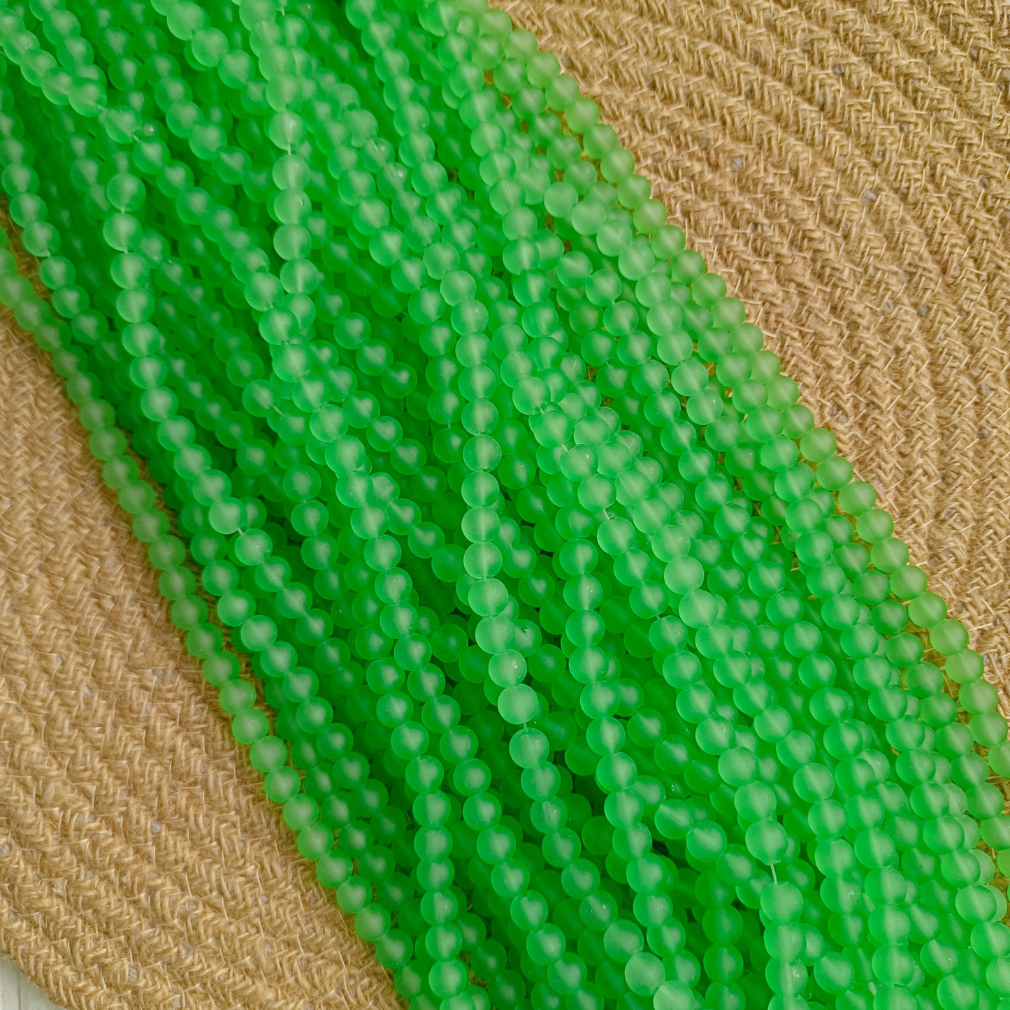 Frozen Matte Beads 8mm 95+ Beads Green