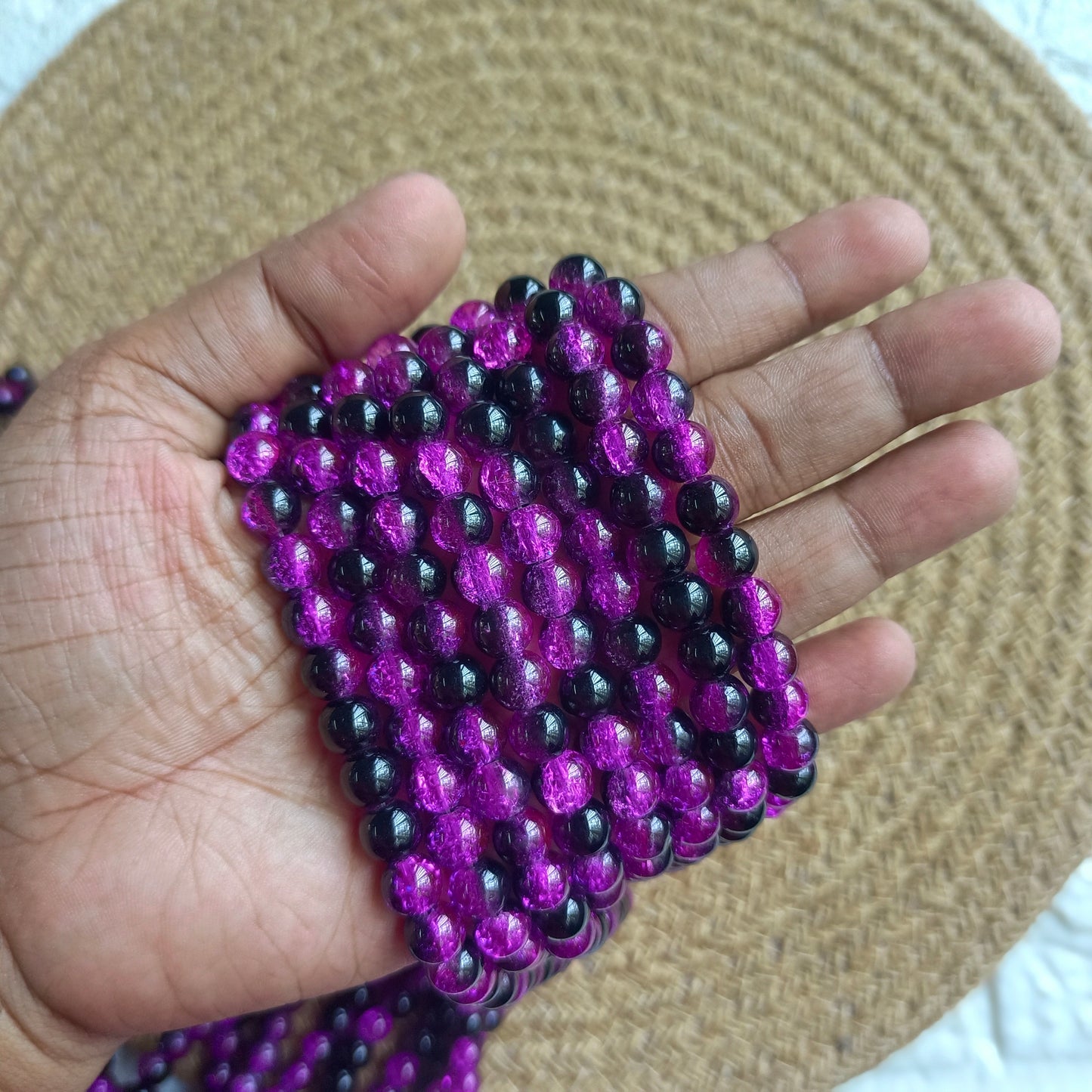Dual Crackle beads