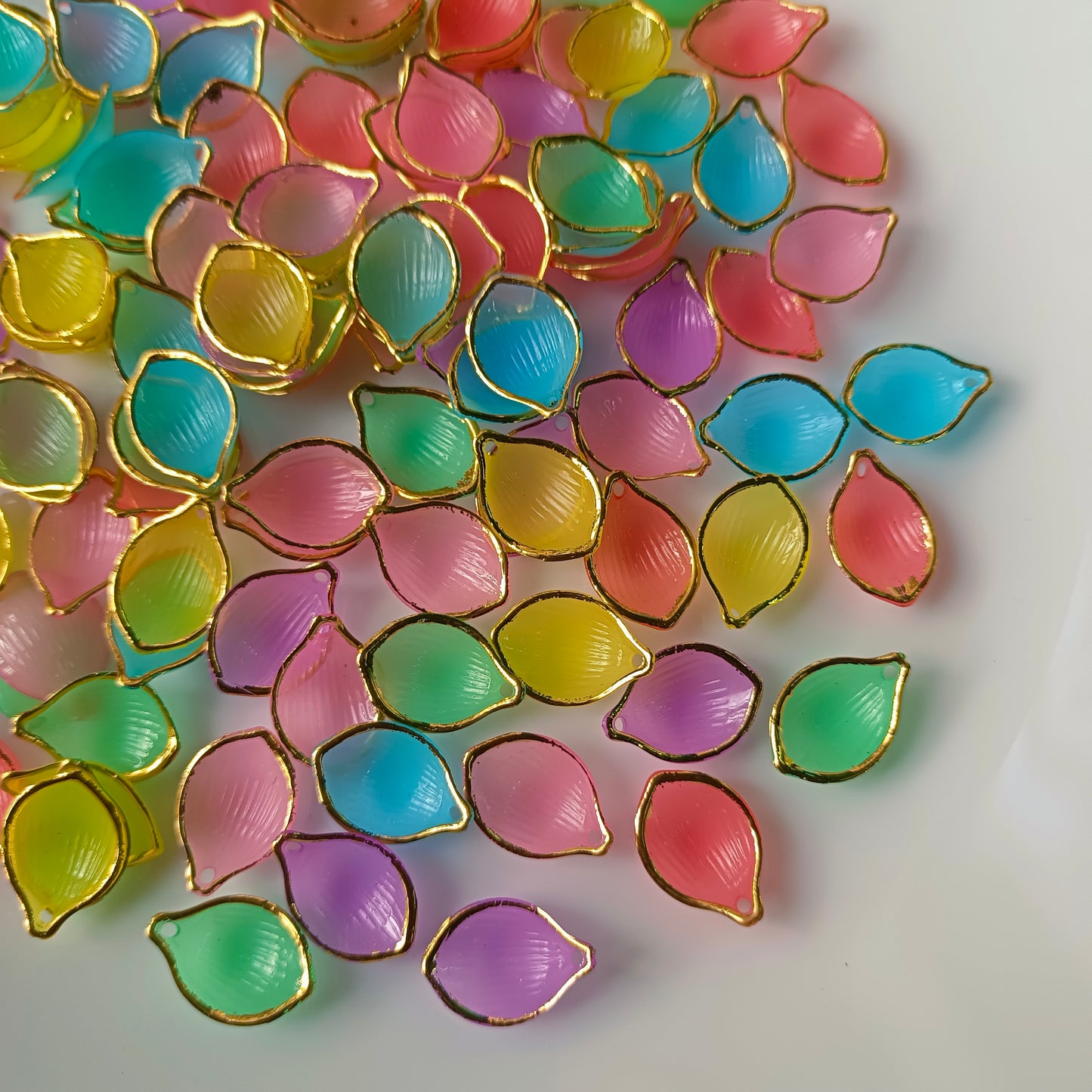 Multi Colour Gold Enamel Petals (10 Grams)