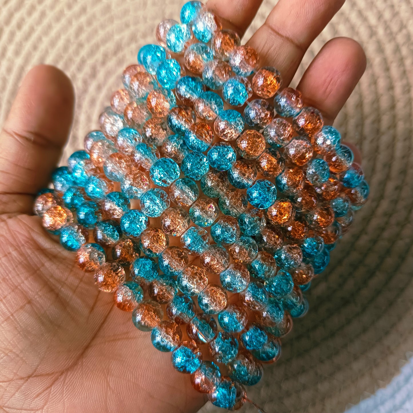 Crackle Beads 8mm 95 - 100 beads