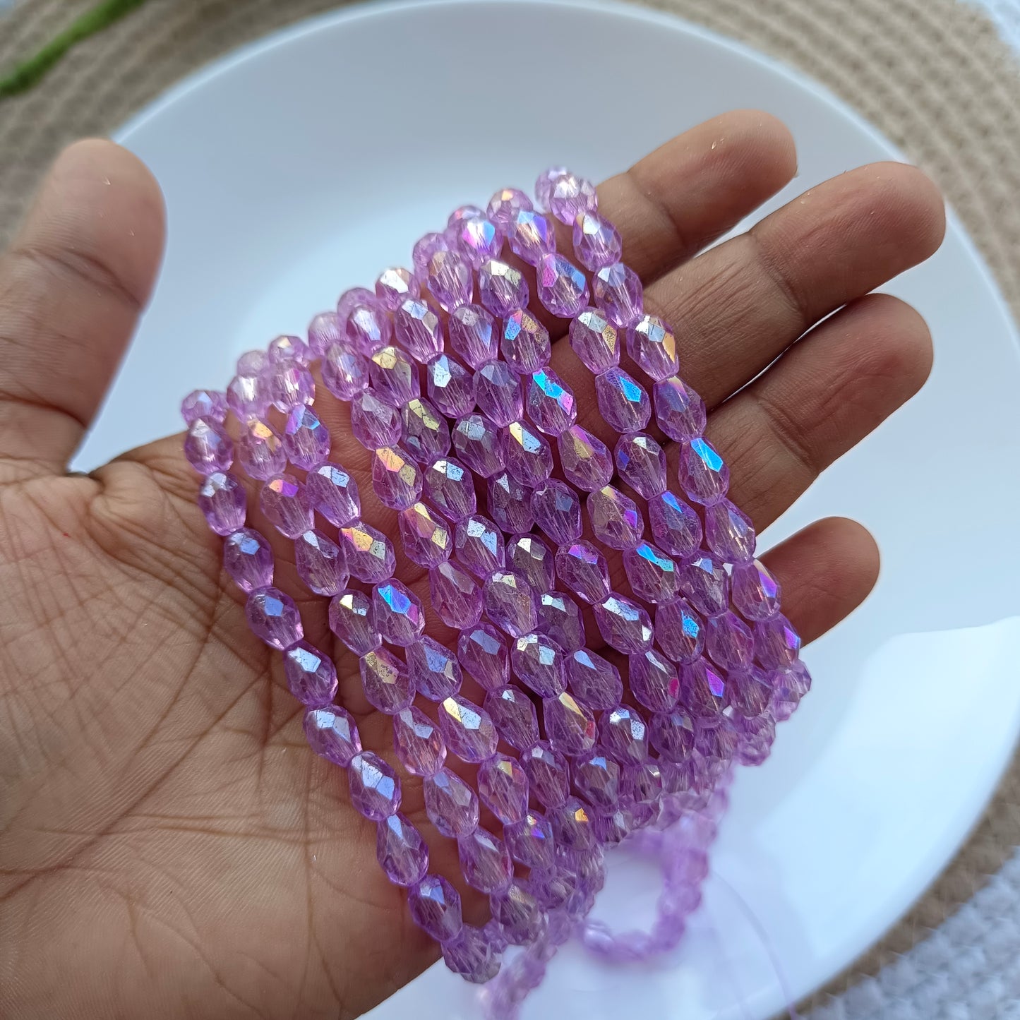 Drop Crystal Beads/Size-6*8(1 String)