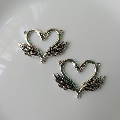 Swan in Love Charms