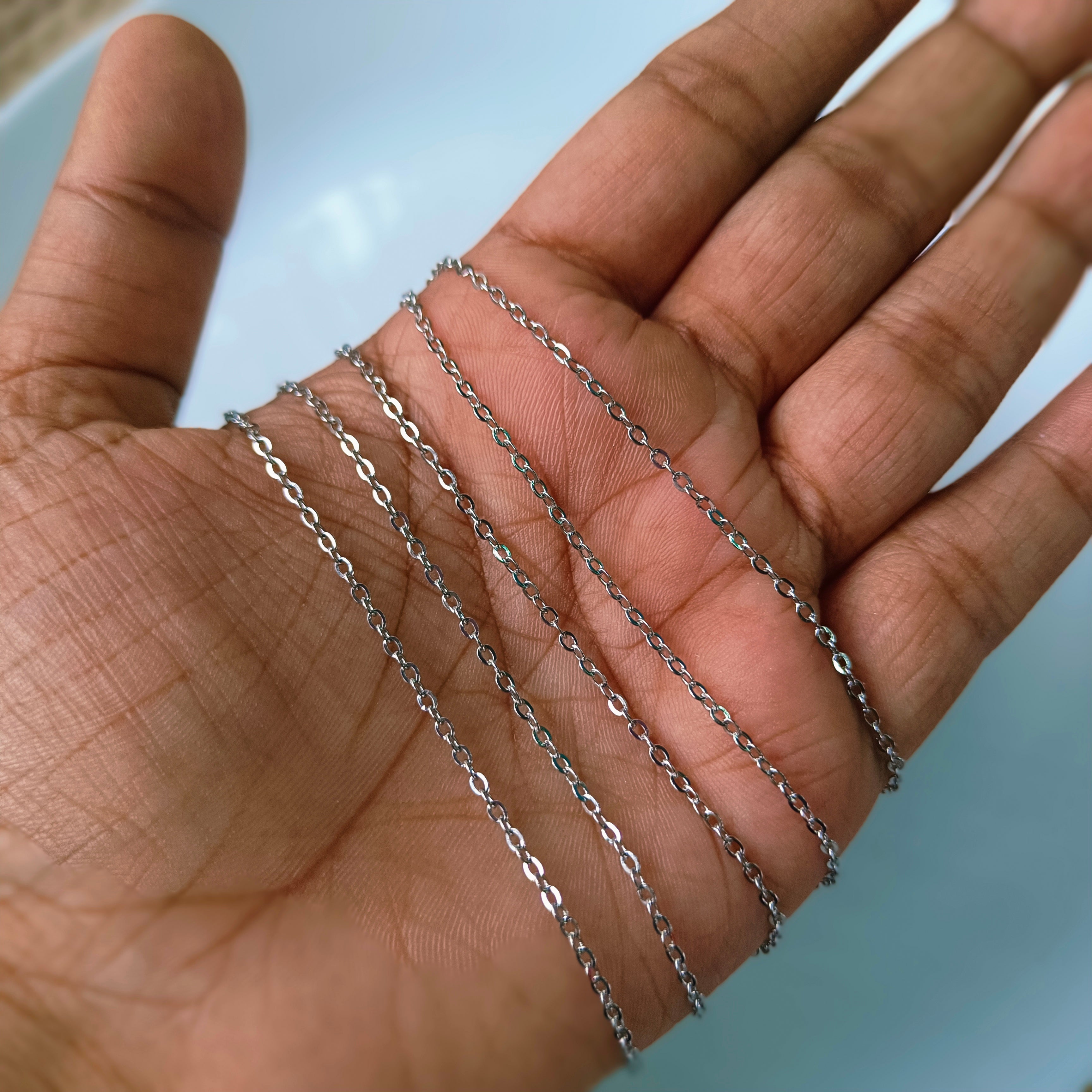 Meter Craft 100 % Pure Stainless Steel Chains(1 meter appx) No - 1 β Nylaa Crafts