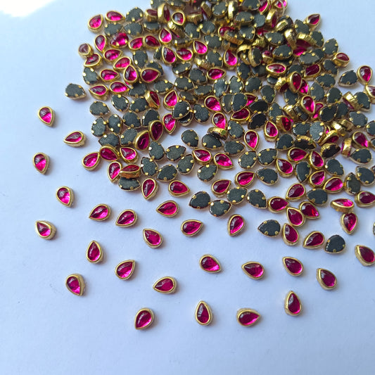 Kundan Stone 4/6 DROP Glass(10 Grams)