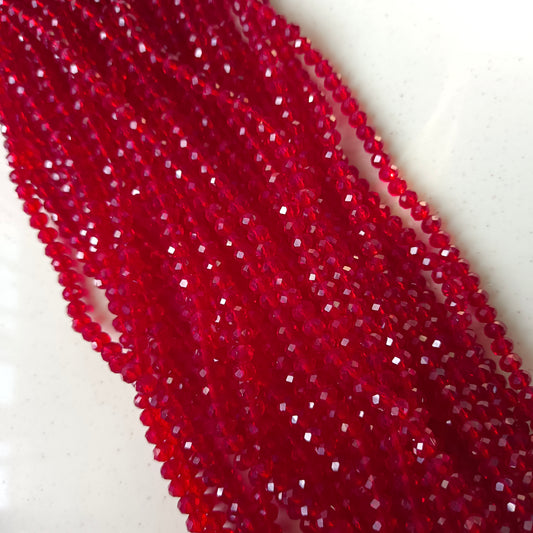 Crystal Beads Maroon 6mm