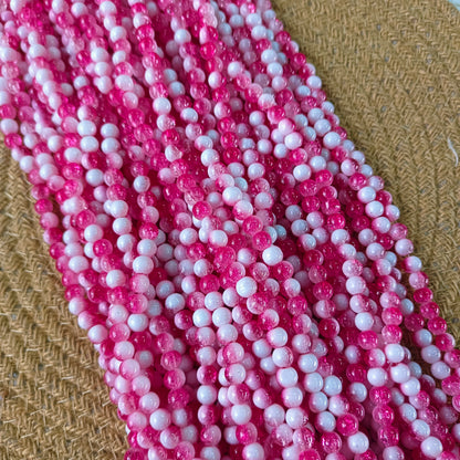 Milky Crackle Beads 8mm (95- 100 beads)