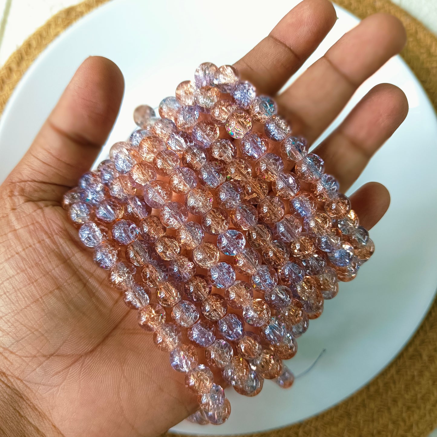 Crackle Beads 8mm - 95 - 100 beads