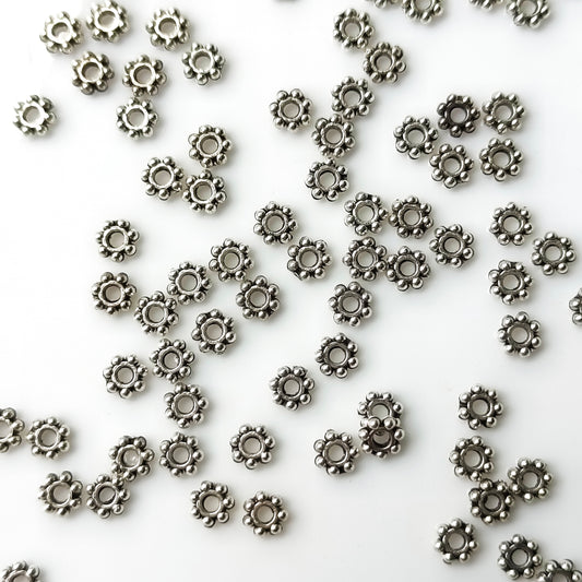 Silver Metal spacer (50 Piece apx)