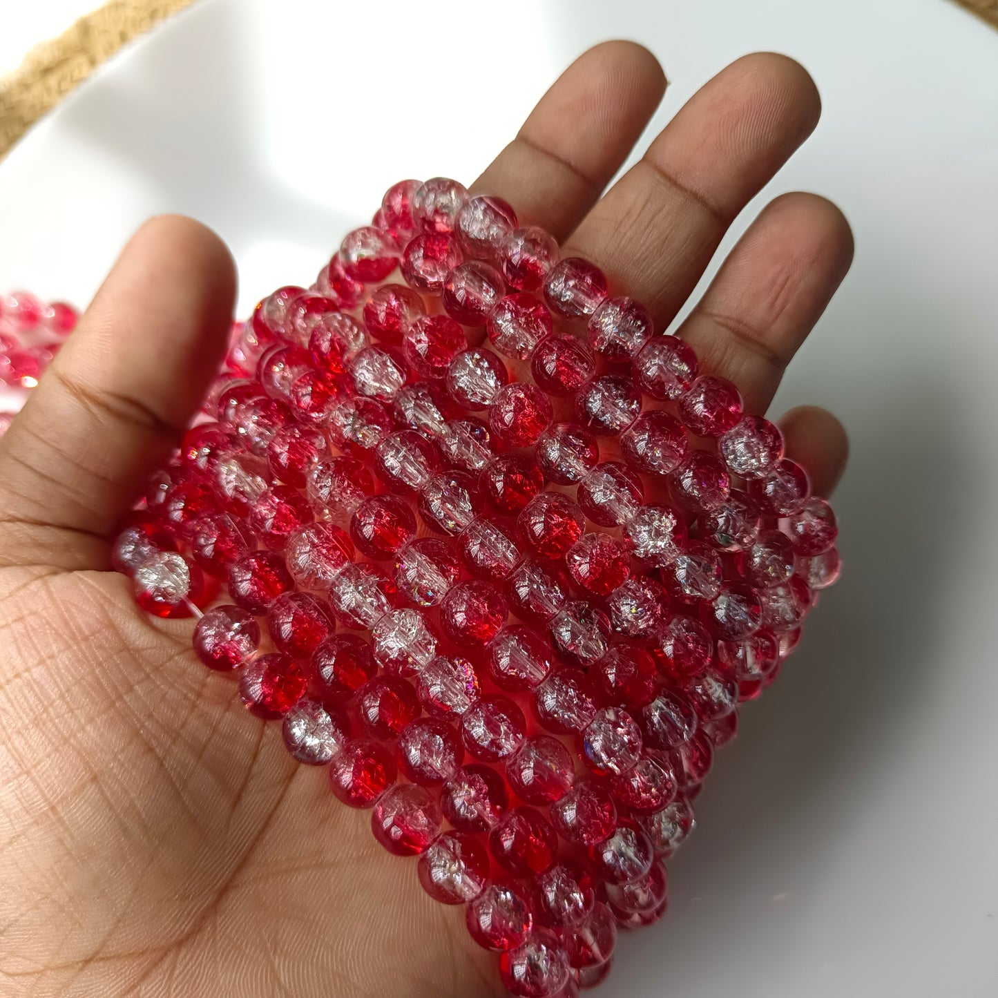 Crackle Beads 8mm 95- 100 beads