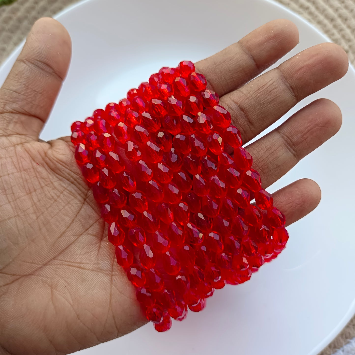 Drop Crystal Beads/Size-6*8(1 String)
