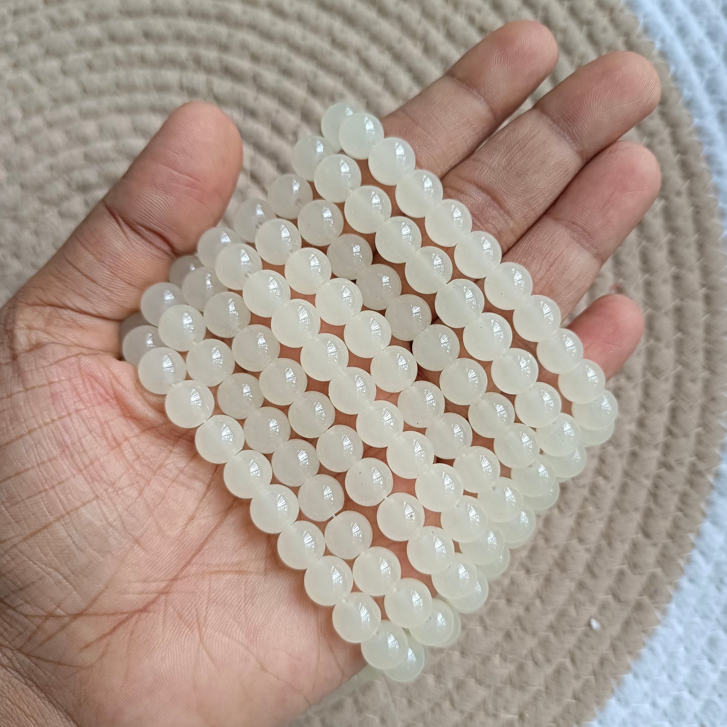 Glass Beads Pastel Yellow