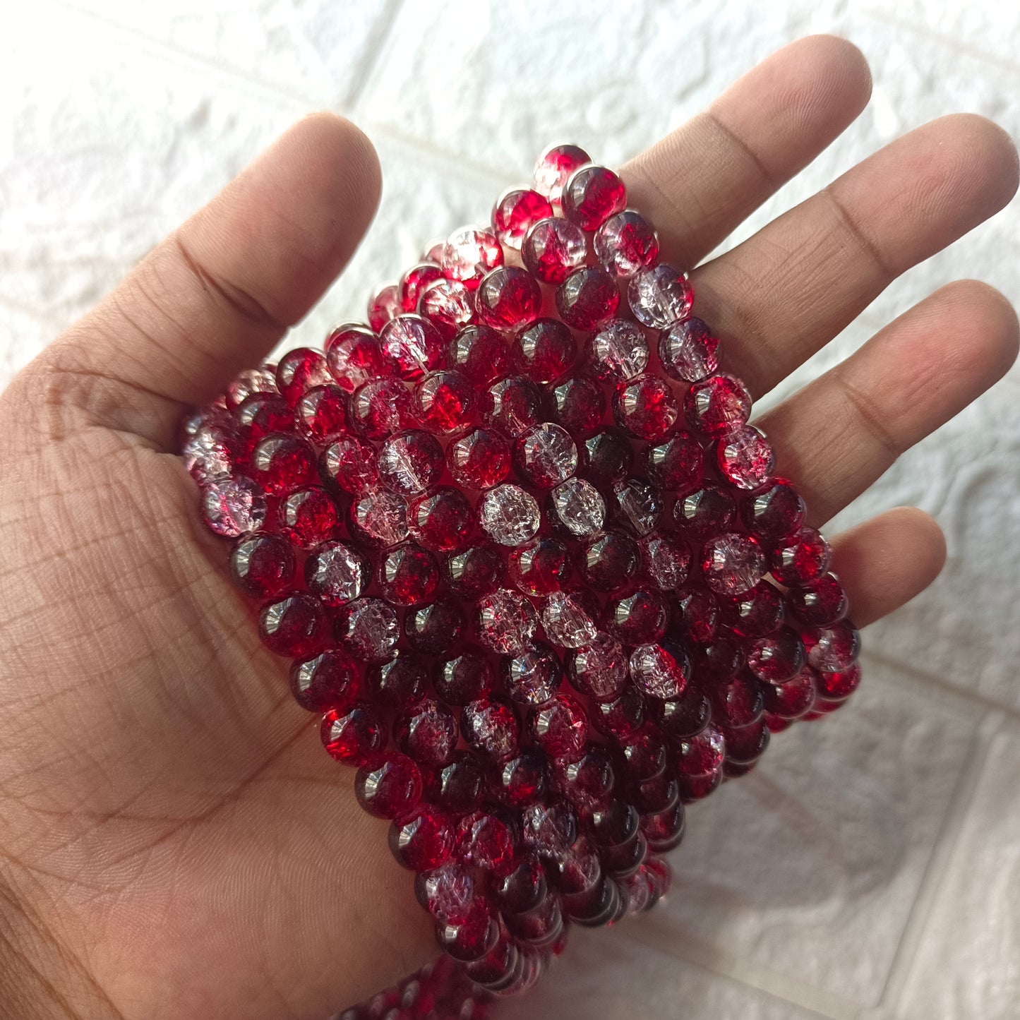 Crackle Beads(Wine Red)