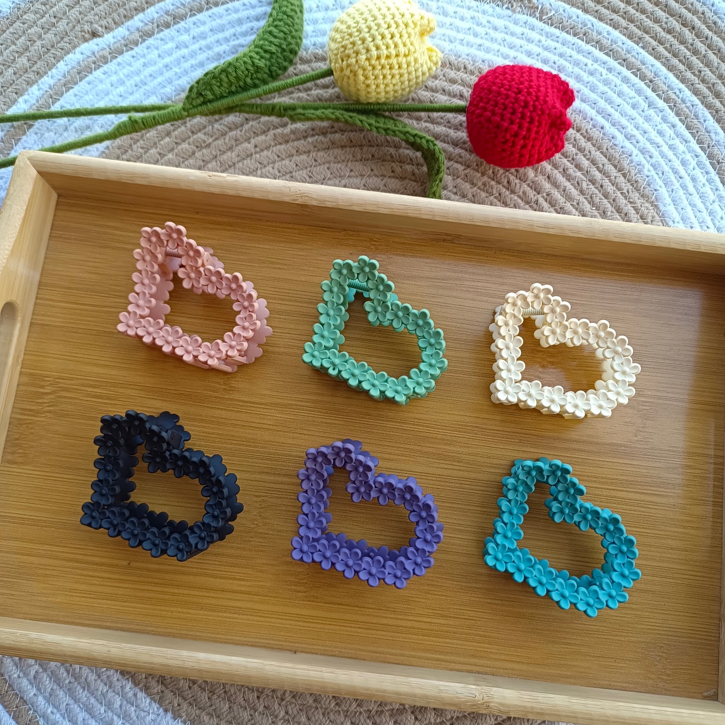 Matte Hearts Big (6 Pieces)