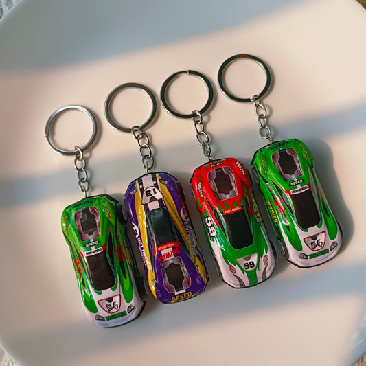 Pull back Car Keychain Metal Body