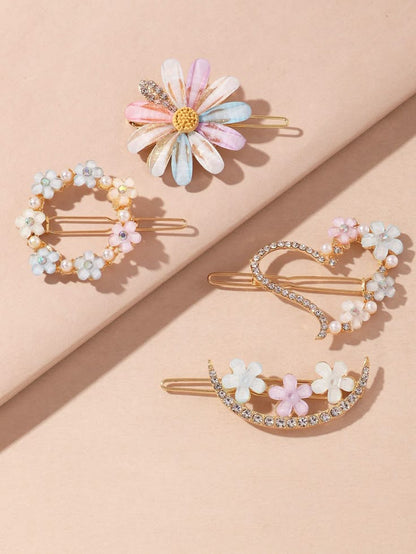 Sweetheart Floral Clips