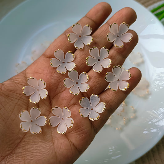 Premium Gold Enamel Matte Flowers (10 Grams)