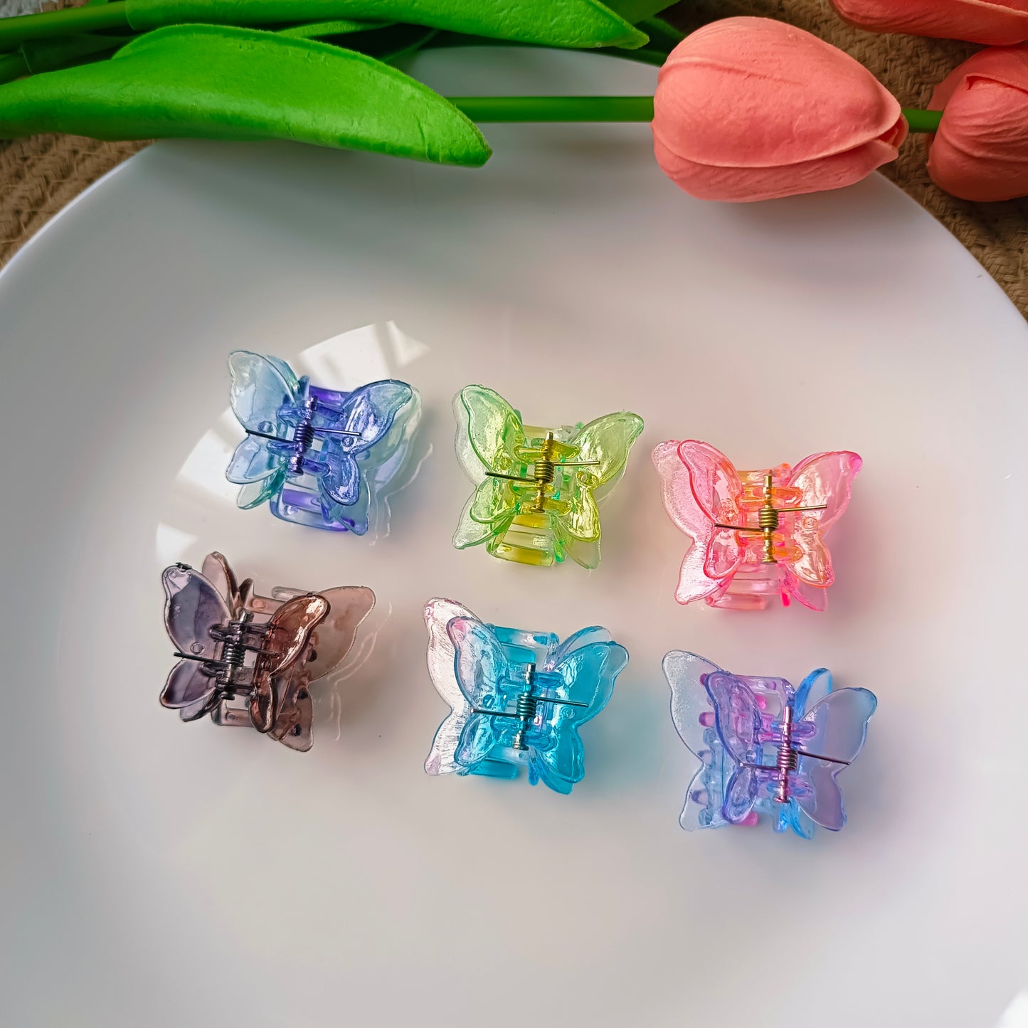 Glossy Dual Shade Butterfly Claws