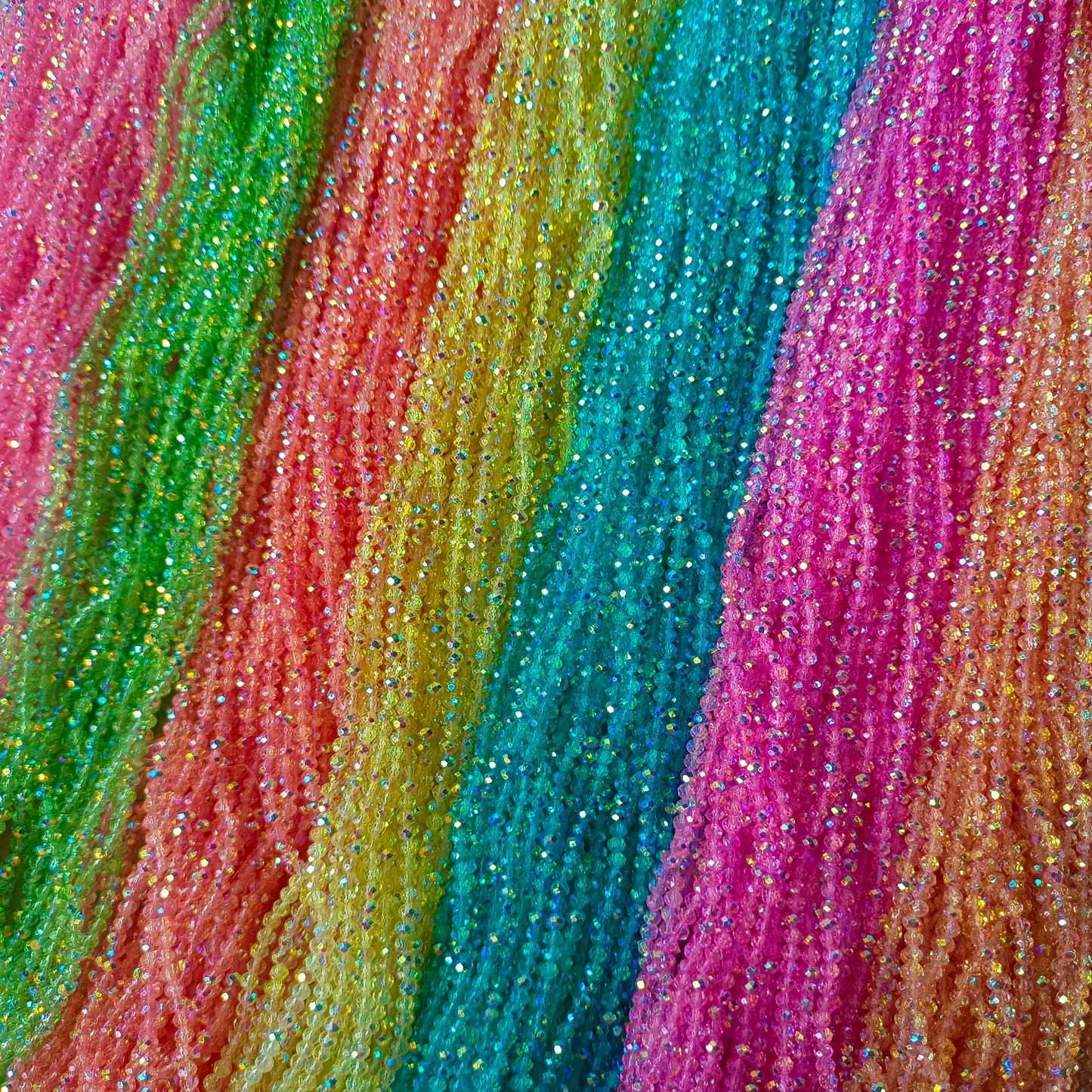 Rainbow Crystal Beads 4mm
