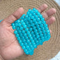 Crackle Sky blue 8mm (95+ beads)