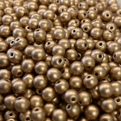 Matte Golden Beads 6mm( 280 Beads apx)