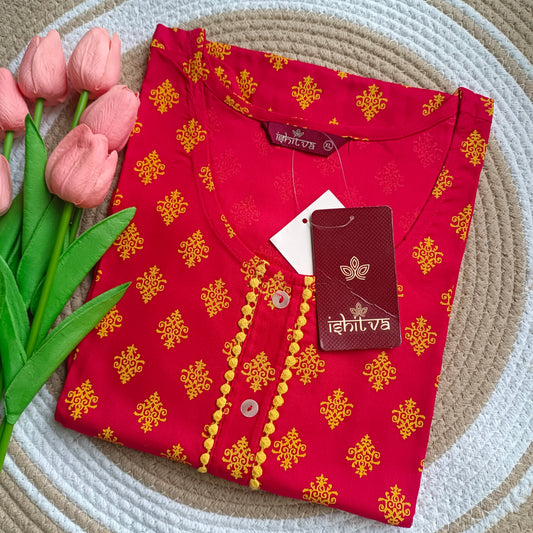 Ishitva Branded Side Open Kurti