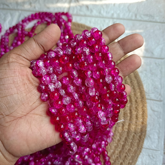 Dual Shades Crackle Beads