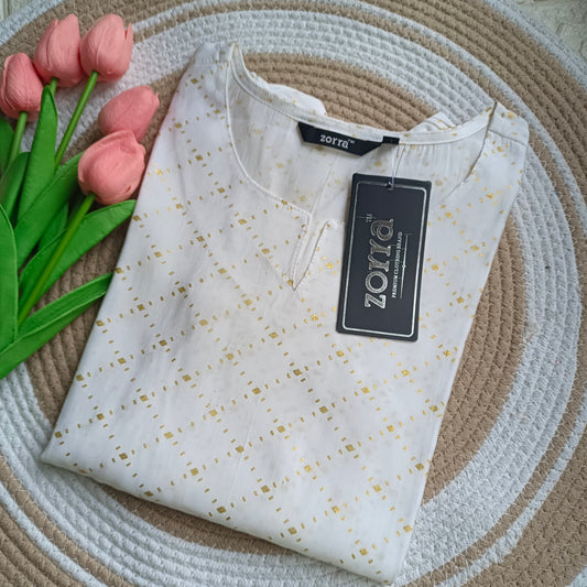 Zorra Branded Side Open Kurti(Puff Sleeves)