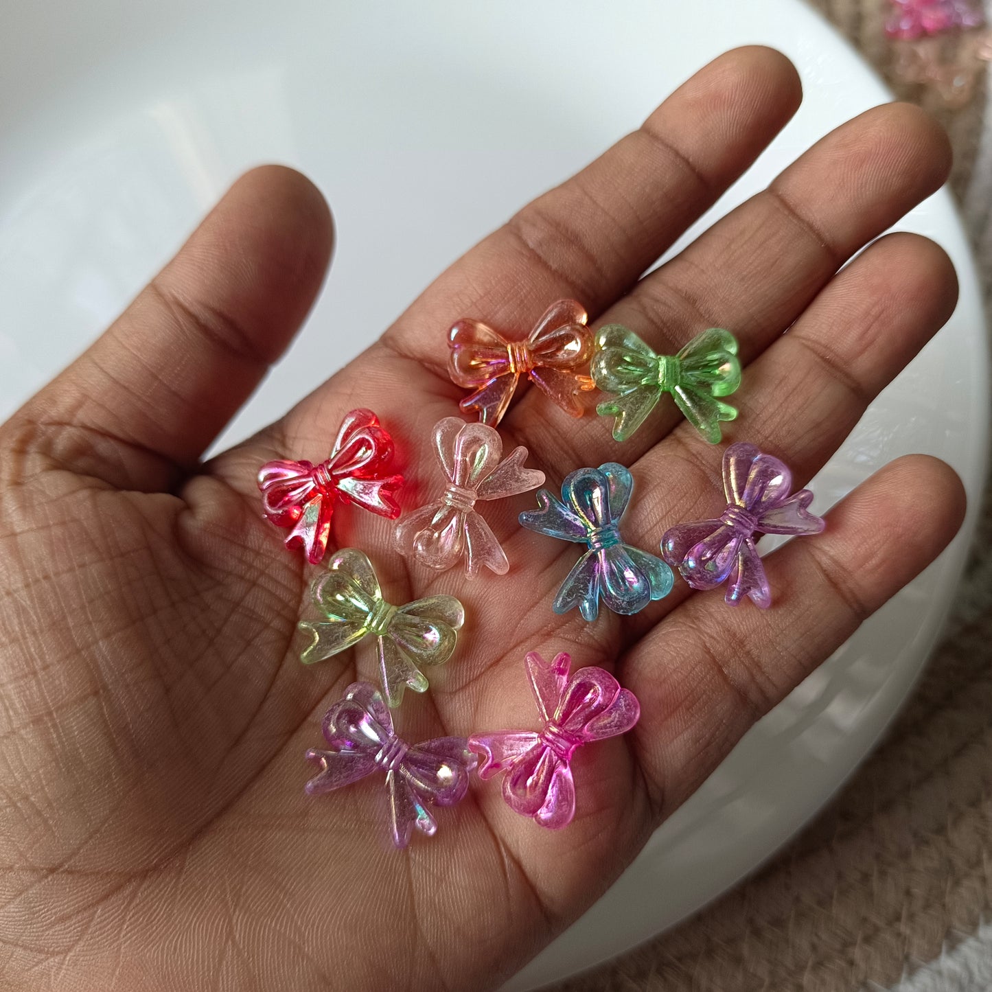 Rainbow Glitter Bows(10 Grams)