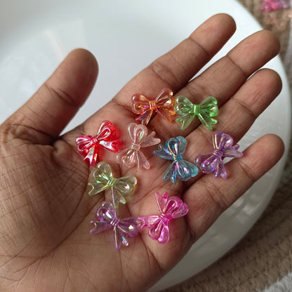Rainbow Glitter Bows(10 Grams)