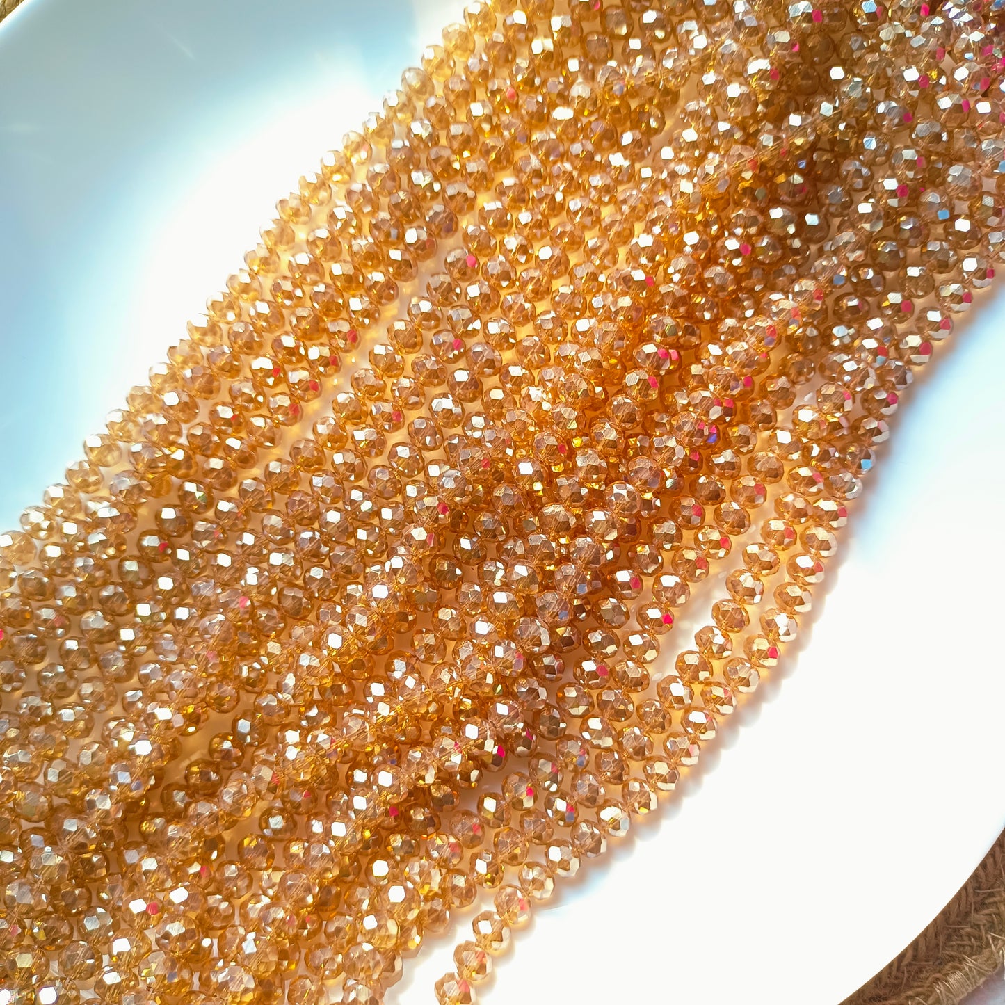 Crystal beads Gold