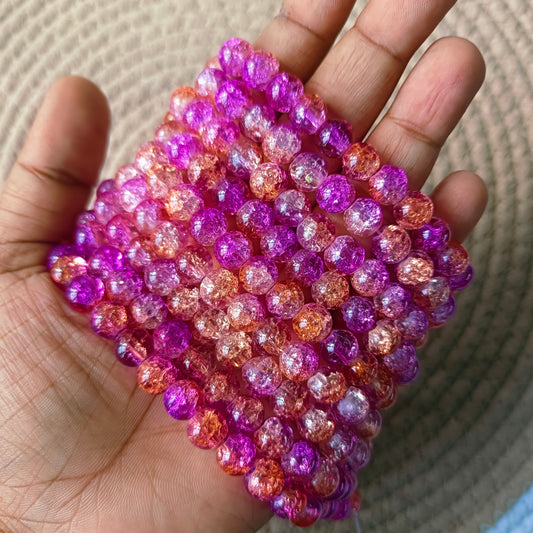 Crackle Beads 8mm 95 - 100 beads