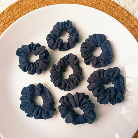 Mini Black Scrunchies