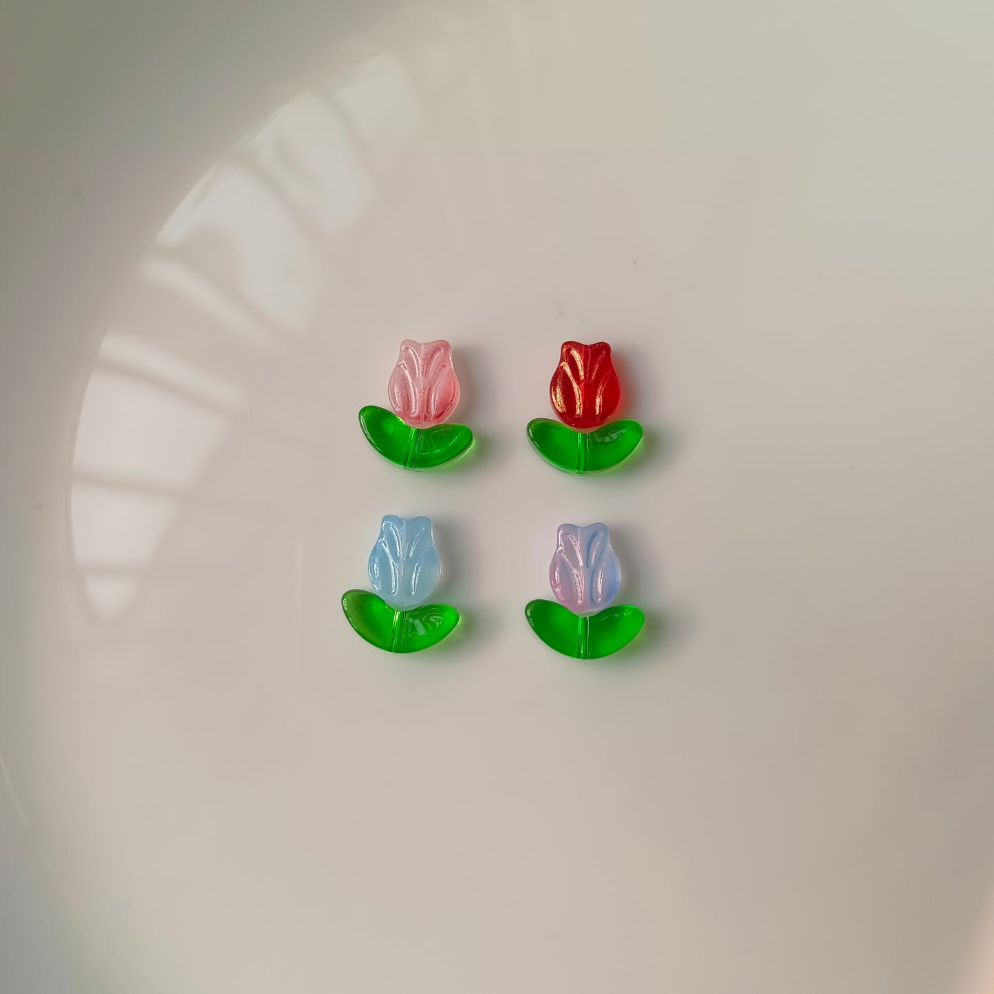 Glass Flowers with leaf