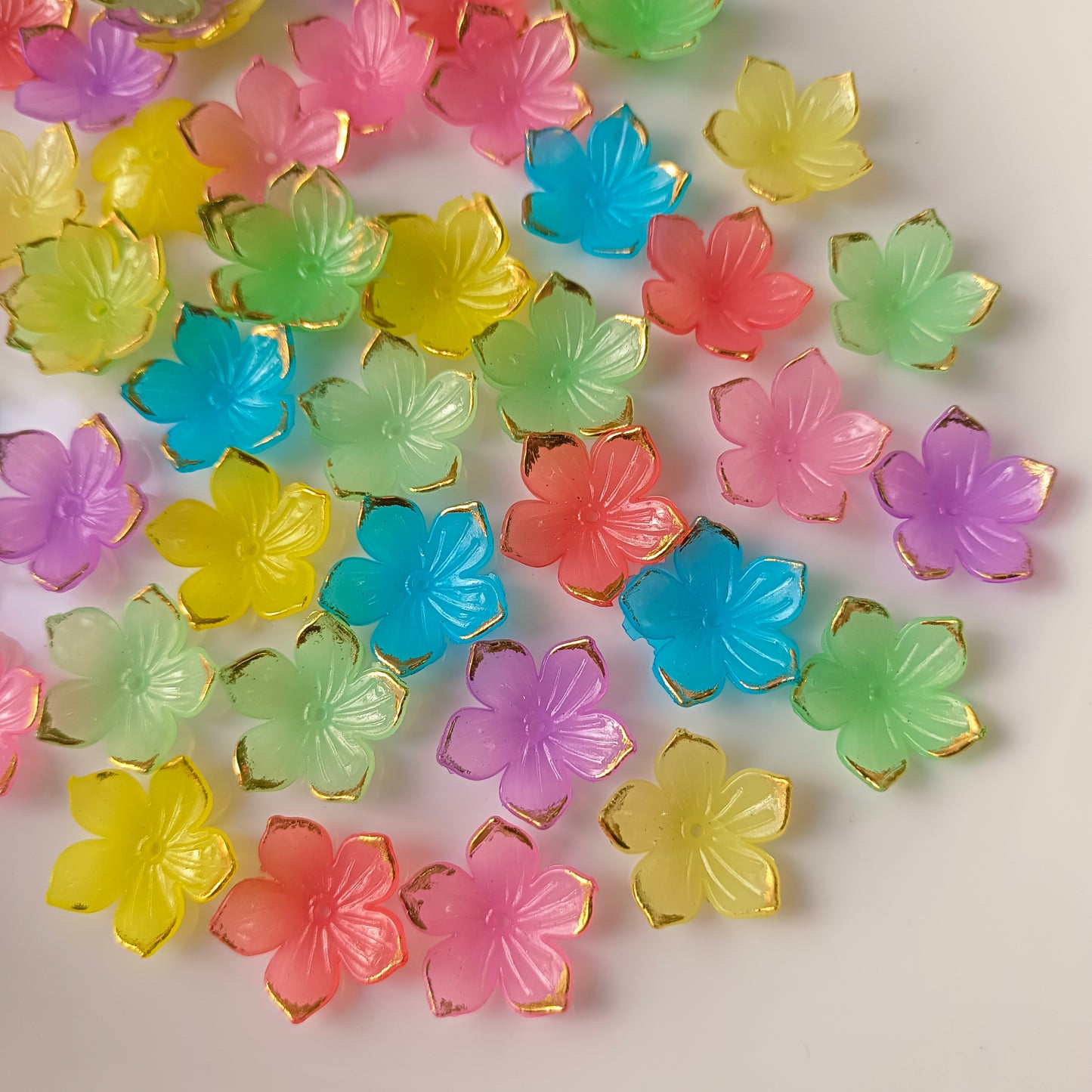 Multi Colour gold Enamel Flowers(10 Grams)