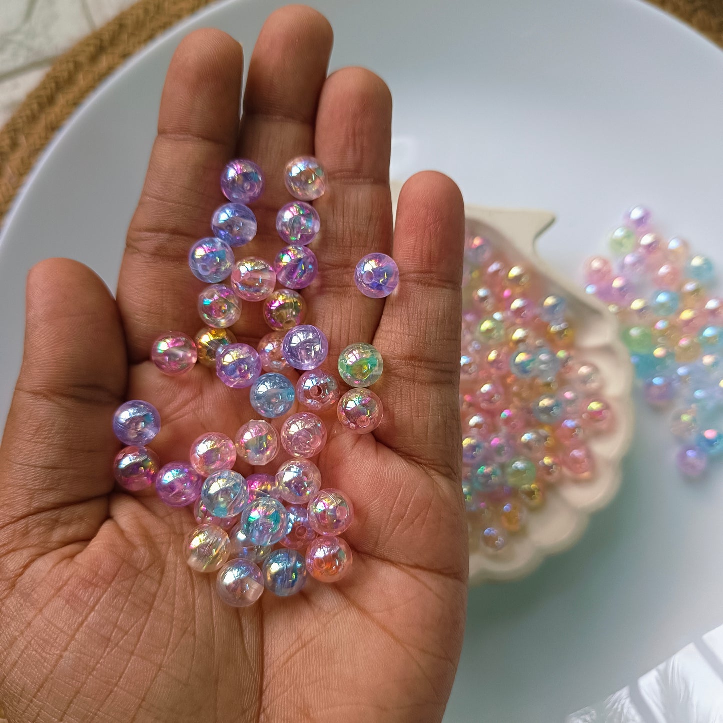 Shining Pastel Rainbow Beads ( 15 Grams )