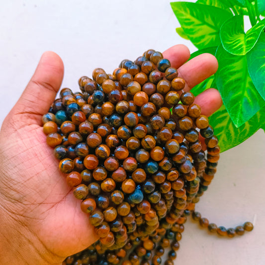 Original Gemstone Tiger Eye Beads(48 Apx)