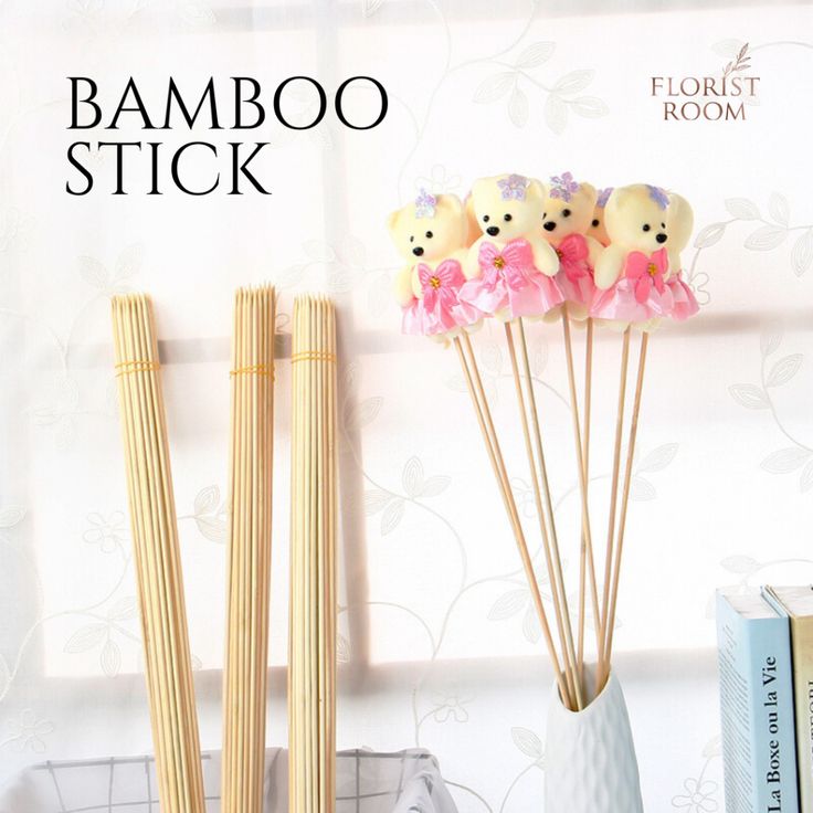 Bamboo Sticks For Bouquet(50 Pieces)