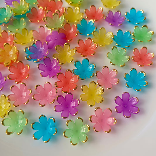 Multi Colour Gold Enamel Flowers(10 Grams)