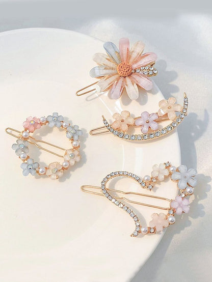 Sweetheart Floral Clips